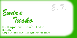 endre tusko business card